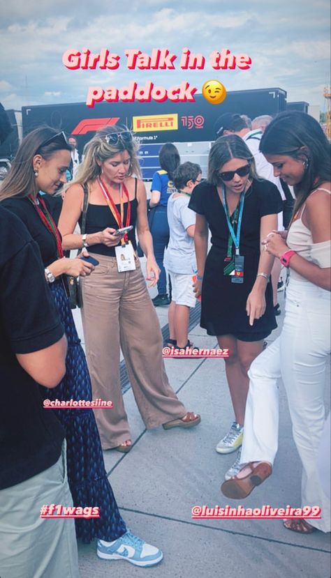 F1 Wags Style, F1 Wag Style, F1 Wags Outfits Paddock, F1 Outfits For Women, F1 Wag Fashion, F1 Fashion Women, F1 Grand Prix Outfits Women, F1 Paddock Outfit, Go Karting Outfit