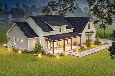 4 Bedroom Master Down Floor Plan, Farmhouse 2000 Sq Ft Layout, L Shaped House Exterior, 2500 Sq Ft Barndominium Plans, 2600 Sq Ft House Plans Open, Double Gable Front House, 2500 Sq Ft House Plans 4 Bedroom, 2500 Sq Ft House Plans One Level, Two Story Addition Back Of House