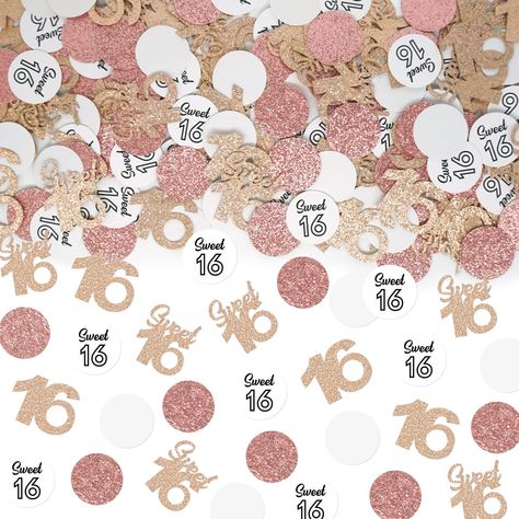 PRICES MAY VARY. 【Sufficient Number Sweet 16 Confetti】You will get 200 pcs rose gold table confetti, with 5 style confetti, included 16, sweet 16, circle dots etc.Enough quantity to satisfy your sweet 16 birthday decorations, sweet 16 party decorations. 【Sweet 16 Table Decorations】You can use this 16 confetti for rose gold sweet 16 birthday decorations, sweet 16 table decorations, sweet 16 party decorations, sweet 16 birthday gifts for girls! 【Cute and Advanced Design Concept】Our sweet 16 confet 16 Birthday Table Decorations, Sweet 16 Brunch Decorations, Sweet 16 Birthday Decorations, Pink And Gold Sweet 16 Decorations, Sweet 16 On A Budget, Sweet 16 Table Decorations, Diy Sweet 16 Decorations, Birthday Decorations Sweet 16, Pink And Gold Sweet 16