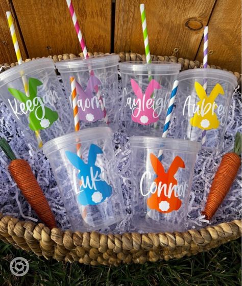 $4, personalized Easter bunny cup #etsy #etsyfind #easter #eastergift #easterbasketstuffer #personalized #personalizedgift #under10 #giftsunder10 #budgetfriendly #budgetfinds #eastercup Follow my shop @meginthelou on the @shop.LTK app to shop this post and get my exclusive app-only content! #liketkit #LTKGiftGuide #LTKSeasonal #LTKkids @shop.ltk https://liketk.it/45aBv Kids Easter Gifts, Easter Party Favors, Easter Classroom, Kids Easter Party, Easter Cups, Creative Easter Baskets, Easter Party Favor, Easter Buckets, Easter Basket Stuffers