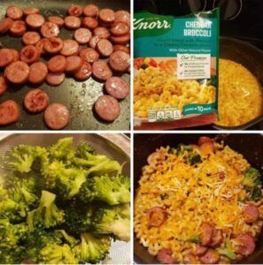 fry smoked sausage Prepare pasta – Recipes on a Budget Smoked Sausage Broccoli, Sausage Broccoli Pasta, Shrimp Pasta Bake, Broccoli Sausage, Easy Sausage Recipes, Sausage Broccoli, Smoked Sausage Pasta, Fried Pasta, Smoked Sausage Recipes