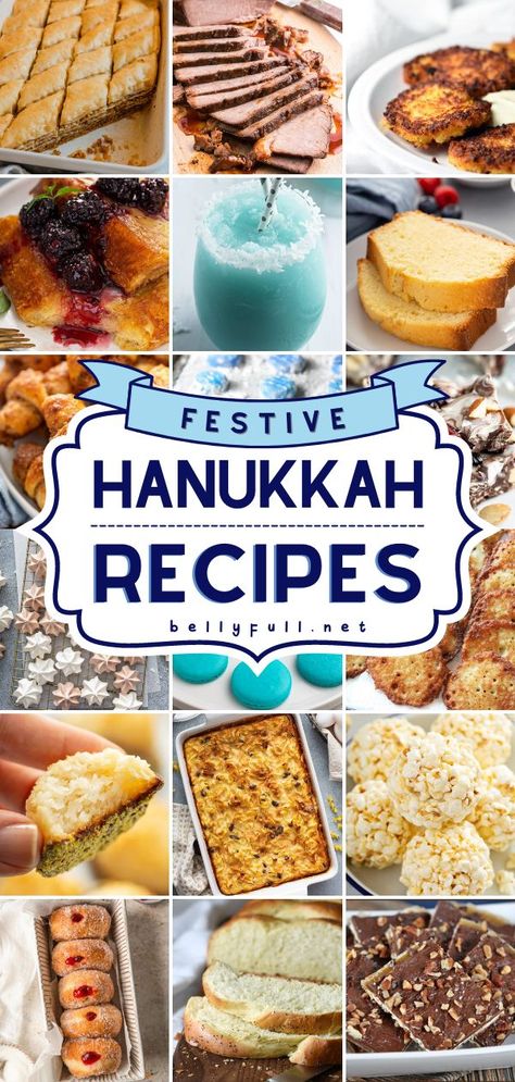 Hannukah Recipes, hanukkah food, breakfast ideas Hanukkah Party Food, Easy Hanukkah Recipes, Hannukah Desserts, Hanukah Menu, Jewish Desserts, Hanukkah Desserts, Hannukah Recipes, Hanukkah Recipes, Hanukkah Dinner