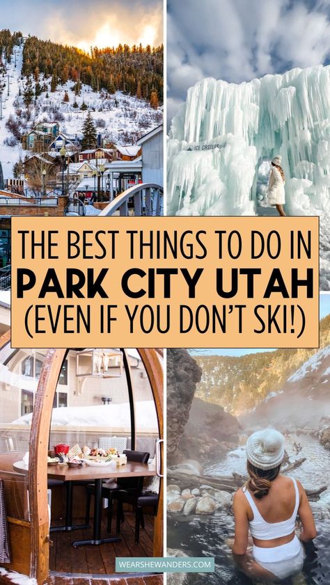 Discover the ultimate travel guide to Park City, Utah! From thrilling winter adventures to picturesque landscapes, this destination has it all for your next unforgettable getaway. Park City Utah January, Park City Utah Ski Trip, Things To Do In Park City Utah Winter, Utah In Winter, Utah Ski Trip, Park City Utah Winter, Utah Travel Guide, Utah Winter, Deer Valley Resort