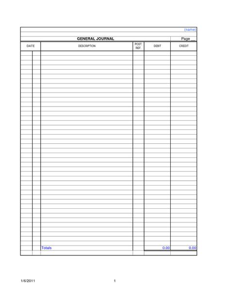 Blank Accounting Ledger Template Printable General Journal Accounting Template, General Journal Accounting, Account Ledger Printable, Ledger Paper Printable Free, Bookkeeping Templates Free Printable, Accounting Journal, Double Entry Journal, Accounting Templates, Budgeting Plan