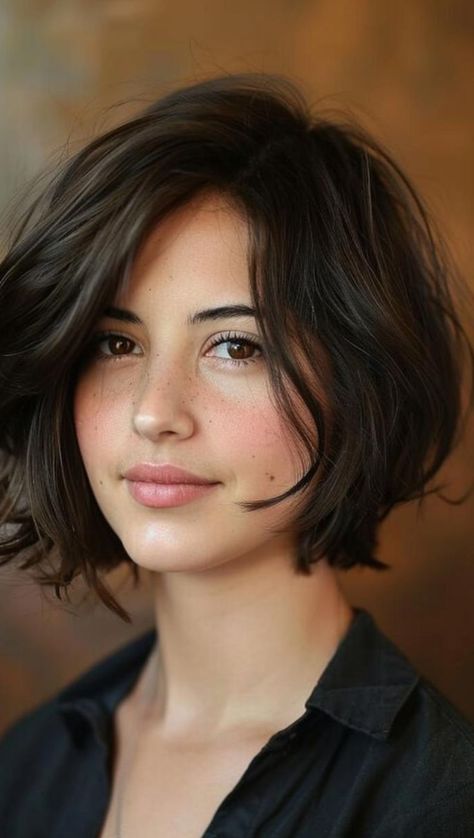 Top 50 Amazing Hairstyles for Short Hair 🌺 Best Hairstyles for Girls|Beautiful hair Bob Haircut For Wavy Hair Short, Wavy Layered Bob With Curtain Bangs, Short Hair Center Part, Medium Shaggy Bob Hairstyles, Coarse Hairstyles For Women, Growing Out A Bob Haircut, Layer Bob Haircut, Soft Layers Short Hair, Bob Styling Ideas