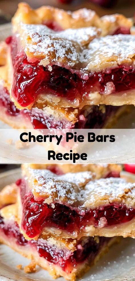 Need a new summer dessert? Our cherry pie bars recipe is perfect! Easy to make with our cherry pie filling recipe, it's a standout among cherry pie recipes. Discover more cherry recipes and dessert ideas today! Fruit Bar Ideas, Cherry Pie Filling Recipe, Cherry Pie Bars Recipe, Cherry Pie Filling Recipes, Cherry Pie Bars, Pie Bars Recipe, Cherry Pie Recipe, Pie Bar Recipes, Pie Filling Recipes