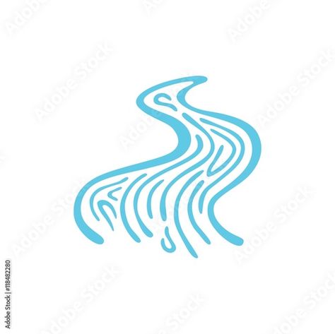 River Symbol Tattoo, River Symbol, River Abstract, Symbol Tattoos, Image Vector, The River, Adobe Stock, Stock Vector, Stock Images