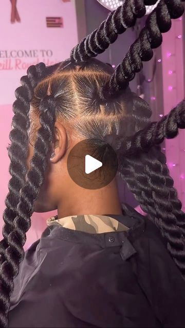 Quick Black Hairstyles, Quick Braid Styles, Bantu Knot Hairstyles, Jumbo Twists, Quick Braids, Two Braid Hairstyles, Kid Braid Styles, Big Box Braids Hairstyles, Jumbo Box Braids