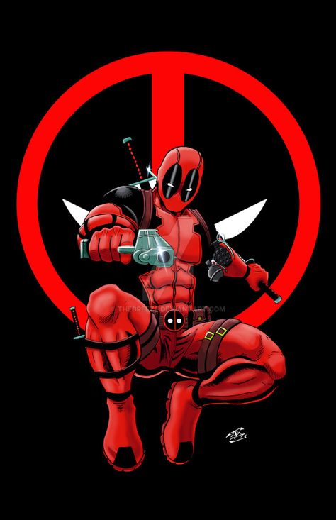 #Deadpool #Fan #Art. (Deadpool Print Logo Version) By: ThEbrEEze. ÅWESOMENESS!!!™ ÅÅÅ+ Avengers Photo, Drawing Marvel, Guerriero Samurai, Marvel Comics Deadpool, Deadpool Art, Deadpool Comic, Deadpool And Spiderman, Deadpool Wallpaper, Dead Pool