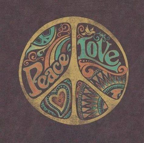 Peace. Old school Hippy Artwork, Mj Core, Paz Hippie, Mundo Hippie, Hantverk Diy, Tableaux Vivants, Peace Love Happiness, Give Peace A Chance, Hippie Chick