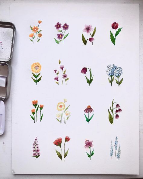 I refuse to let the cold come! So I bring some tiny suuuuper cute flowers 😍 🌻🌸 Who is on my side?😂😂😂 #stockholm #botanical #botanicalart #nature #watercolor #aquarelle #flowers #natureartist Winter Florals, Nature Watercolor, Nature Artists, Watercolor Plants, Watercolor Paintings Easy, Cute Flowers, My Side, Botanical Art, Stockholm