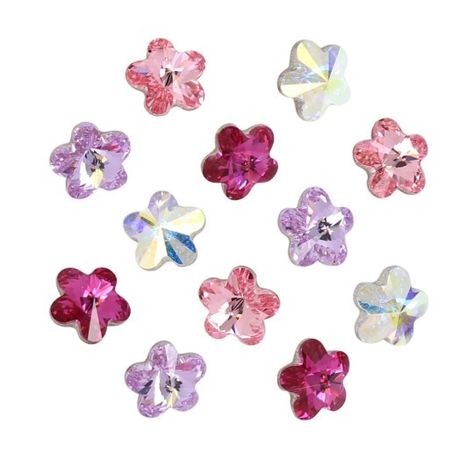 Swarovski Flower Gems – @pinkprincess on Tumblr Creative Collage Ideas, Y2k Stickers, Crystal Springs, Pop Stickers, Soft Pastel Colors, Nail Stuff, Flower Crystal, Glitter Graphics, Spring Nail Art