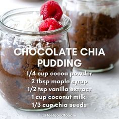 Cacao Chia Seed Pudding, Chocolate Chia Seed Pudding Coconut Milk, Chocolate Coconut Chia Seed Pudding, Overnight Chocolate Chia Seed Pudding, Chia Cocoa Pudding, Chia With Coconut Milk, Make Ahead Vegan Desserts, Easy Chia Seed Pudding Coconut Milk, Chia Pudding Recipes Chocolate