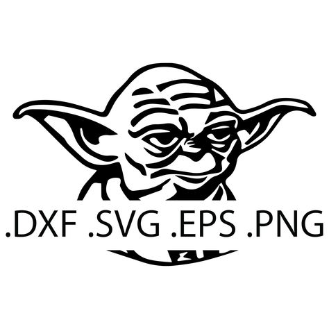 Yoda Svg Free, Yoda Silhouette, Yoda Svg, Design Bundles Svg, Star Master, Svg Bundles, Master Yoda, Rose Gold Foil, Party Prints