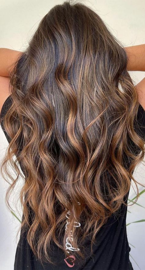 Spring Hair Color Trends 2024 Brunette, Hair Manifestation, Highlights Brunette, Haircolor Ideas, Haircut 2023, Long Hair Highlights, Dark Brunette Hair, Brunette Balayage, Dark Brunette