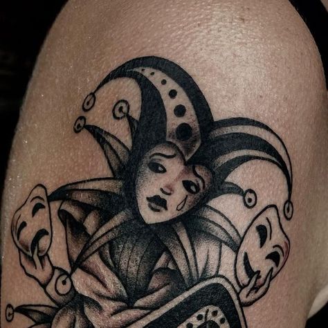 Female Jester Tattoo, Victorian Aesthetic Tattoo, Dark Jester Tattoo, Trickster Tattoo, Harlequin Tattoo, Marionette Tattoo, Female Jester, Jester Tattoo, Michigan Tattoos