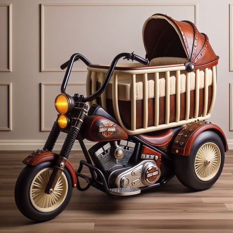 Wow.........Absolutely Harley Davidson crib😍👍❤️ Unique Cribs, Really Funny Joke, Baby Things, Unique Baby, Baby Products, Kid Beds, Flower Shop, Baby Items, Baby Car