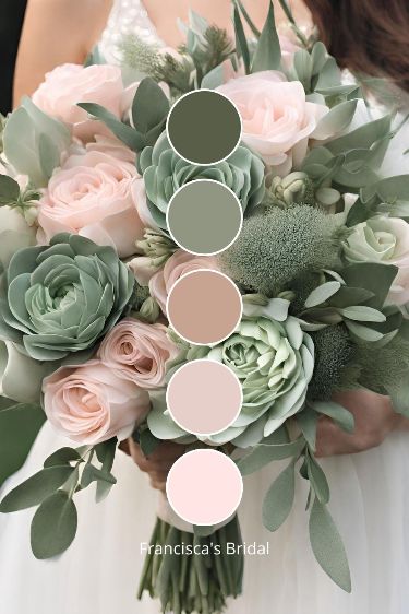 Summer Wedding Cake Ideas, Color Ideas Wedding, Wedding Color Palette Ideas, Sage Green Wedding Colors, Wedding Theme Color Schemes, Wedding Color Palette Summer, Spring Wedding Color Palette, Wedding Color Pallet, Fall Wedding Color Palette