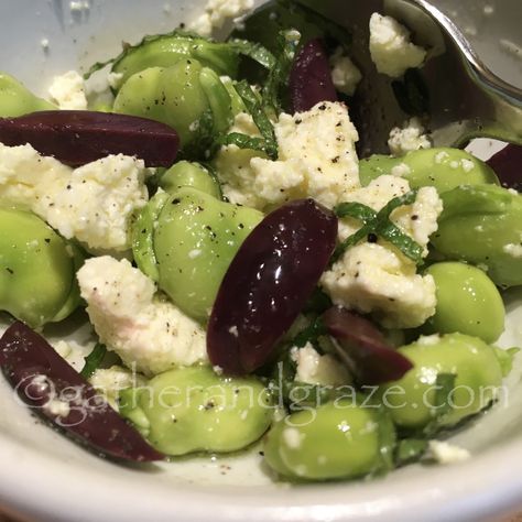 Fava Bean Salad, Fava Beans Salad, Broad Bean Recipes, Fava Beans Recipes, Smoked Salmon Salad, Artichoke Salad, Bean Salad Recipe, Fava Bean, Broad Beans