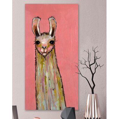 Eli Halpin, Llama Painting, Baby Llama, Hallway Foyer, Art Ink, Animal Wall Art, New Wall, Artist Canvas, Ink Art