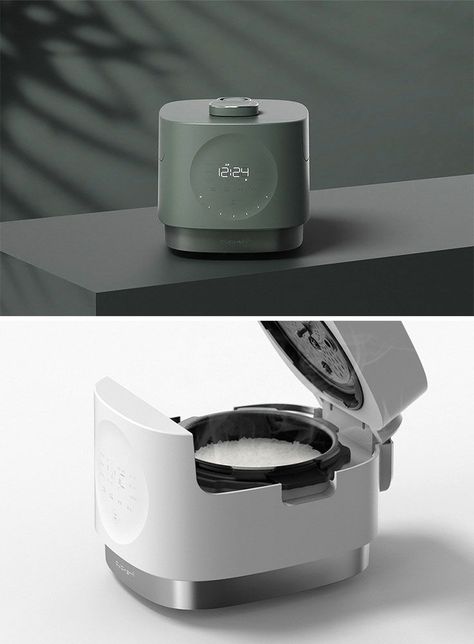 Japanese Kitchen Appliances, Korean Kitchen Appliances, Modern Kitchen Appliances Design, Rice Cooker Design, Korean Rice Cooker, Japanese Product Design, Industrial Kitchen Appliances, Home Appliances Design, Japanese Gadgets