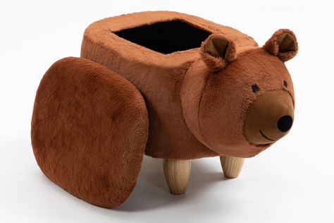 PRICES MAY VARY. Soft Fur Soft Fur Like Fabric: Our Bear ottoman features soft fur-like fabric upholstery, adding a touch of elegance and comfort to any space. Perfect for both kids and adults to enjoy. Functional Storage Solution: With a spacious storage compartment measuring 7.48"W x 8.46"D x 7.87"H, this ottoman is ideal for storing toys, books, and other essentials, keeping your space organized and clutter-free. Playful Bear Design: Bring a whimsical touch to your decor with our adorable bea Little Explorer Nursery, Animal Ottoman, Woods Nursery, Camping Nursery Theme, Forest Themed Nursery, Woodsy Nursery, Camping Nursery, Cottagecore Nursery, Baby Boy Nursery Woodland