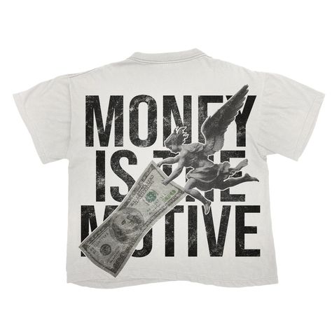 Money is the motive. . design available ✔️ #oldmoney #fyp #money #graphicdesigner #apparel #fashion #streetwear #designer #explorepage #tshirtdesign #vintageclothing Money Shirt Design, Old Money Shirt, Money Is The Motive, Money Tshirt, Motive Design, Instagram Money, Money Shirt, Graphic Shirt Design, Money Talks