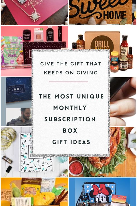 Give the gift that keeps on giving with my list of the Coolest Monthly Subscription Box Gift Ideas for all interests! From pets to makeup and beer we've got ya covered with these fun subscription box ideas. #subscribe #gift #giftbox #monthly #giftidea #christmasgifts #clubgift #christmasgiftguide #giftguide Monthly Gift Box Subscriptions, Best Monthly Subscription Boxes, Box Gift Ideas, Subscription Box Business, Sparkle Box, Craft Box Subscription, Christmas Delights, Gift Subscription Boxes, Best Subscription Boxes