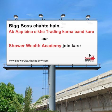 Bigg Boss Chahte hain....😂😂😂 Join Shower Wealth Academy  #stockmarket #trading #trader #showerwealthacademy #stockmarketclasses Learn Stock Market, Bigg Boss, Creative Ads, Ads Creative, Stock Market, Real Estate, Branding, Social Media, Shower