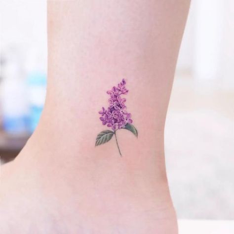 Lilac Tattoos, Purple Flower Tattoos, Lilac Tattoo, Yellow Rose Tattoos, Flor Tattoo, Evil Eye Tattoo, Rune Tattoo, Sibling Tattoos, Lily Tattoo