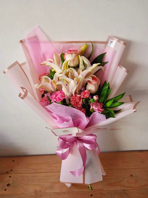 stargazer, imported rose, and carnation bouquet Rose And Carnation Bouquet, Bday Flowers, Carnation Bouquet, Florist, Flowers