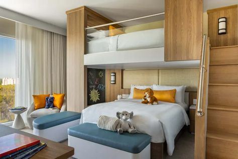 Hotels Near Disney World, Loft Bunk Beds, Most Luxurious Hotels, Hotel Industry, Built In Seating, Family Hotel, Jw Marriott, Marriott Hotels, New Family