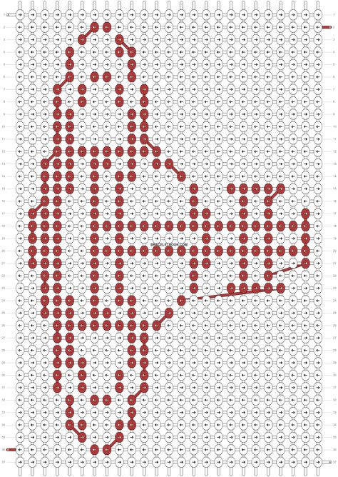 Alpha pattern #144106 | BraceletBook Vivienne Westwood Pixel Grid, Nana Cross Stitch, Nana Grid Pattern, Vivienne Westwood Pattern, Alpha Patterns Bracelet, Unique Cross Stitch, Cross Stitch Tutorial, Graph Crochet, Crochet Idea