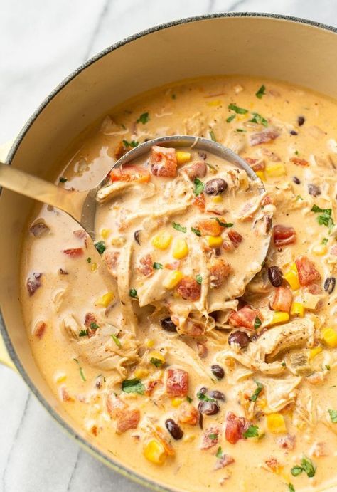 Easy Dinner Ideas For 10 People, Creamy Chicken Taco Soup, Taco Appetizers, Brunch Christmas, Chicken Taco Soup Recipe, Chicken Tacos Easy, Pinky Girl, Chili Ingredients, Taco Soup Recipe