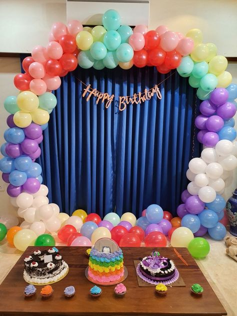 I was about to make a rainbow 🌈 out of balloons but then i thought of giving the pastel colours a new twist 😅 Snow Decorations, Birthday Flowers Bouquet, Make A Rainbow, Baby Boy 1st Birthday Party, Baby Pic, Kids Birthday Theme, Birthday Balloon Decorations, Baby Boy 1st Birthday, Rainbow Theme