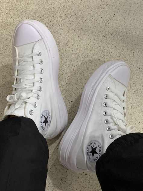 Converse All Star Move, Converse Move, Slouch Socks, Shoe Wishlist, Shoe Inspo, Converse All Star, Converse Chuck, Converse High Top Sneaker, Converse Chuck Taylor High Top Sneaker