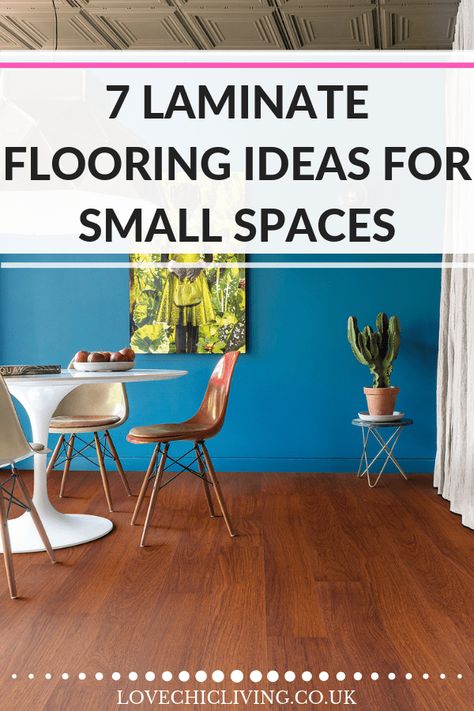 7 Laminte flooring ideas for small spaces - if you're looking for design tips and tricks for floors for small rooms look no further. Great for tiny bathrooms, offices, small bedrooms and small living rooms. Lots of ideas in both light floors and dark floors - which one would suite your home? #flooringtips #smallhomes #lovechicliving Laminate Flooring Ideas, Design Tips And Tricks, Diy Bathroom Design, Light Floors, House Organization, Small Bedrooms, Dark Floors, Kitchen Remodel Design, Ideas For Small Spaces