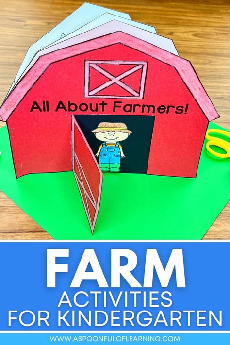 A farmer themed writing craft Farm Activities For Kindergarten, Kindergarten Farm Activities, Farm Kindergarten Activities, Farm Unit Kindergarten, Farm Unit Study, Farm Kindergarten, Fun On The Farm, Kindergarten Units, Farm Unit