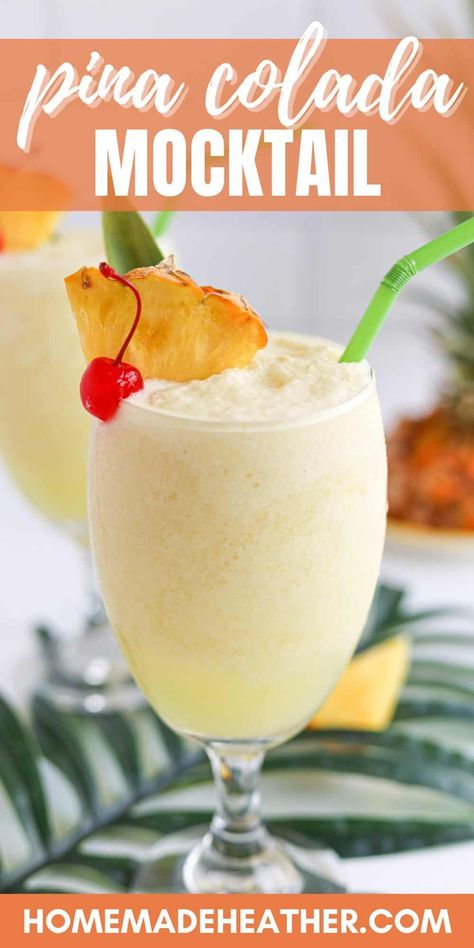 Pineapple Cup Drinks, Pina Colada Recipe Non Alcoholic, Pina Colada Punch, Healthy Pina Colada, Pina Colada Mocktail, Drinks With Pineapple Juice, Tropical Drink Recipes, Pineapple Juice Recipes, Pina Colada Drinks