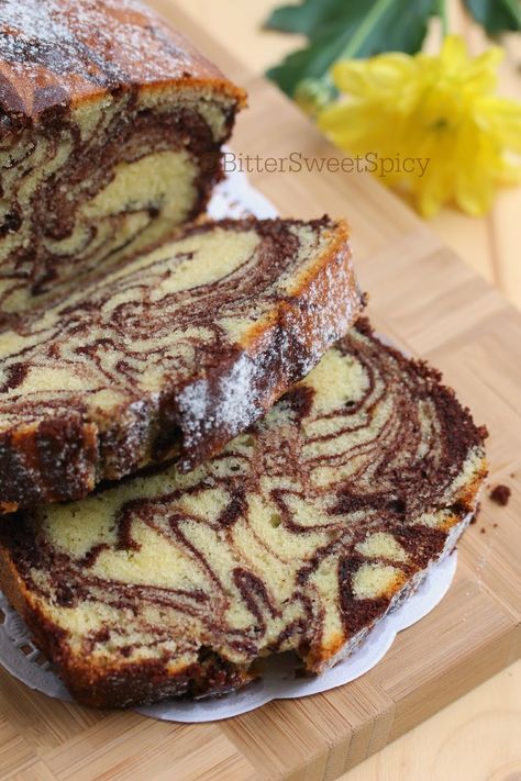 BitterSweetSpicy: Marble Cake Marble Cake Recipe Moist, Marble Cake Recipe, Chocolate Marble Cake, Easy Cakes, Resep Brownies, Marble Cake Recipes, Magic Mountain, Rainbow Magic, Treats Recipes