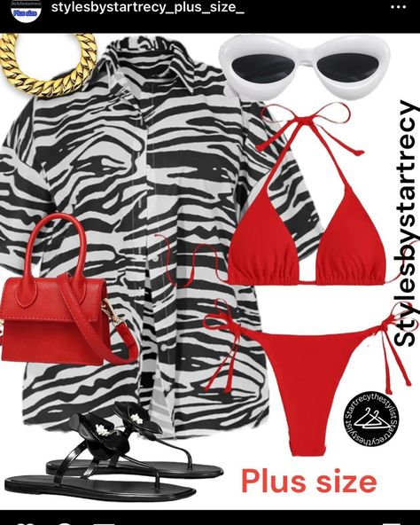 Remember #plussize looks posted on @stylesbystartrecy_plus_size_ 🔥🔥🔥🔥🔥 Pool Party Swimsuit Outfit, Plus Size Swim Wear, Cute Vacation Outfits Black Women, Swimsuit Ideas Black Women, Swimsuit Outfits Black Women, Vacay Outfits Plus Size, Bathing Suit Black Women, Miami Outfits Black Women, Jamaica Fits