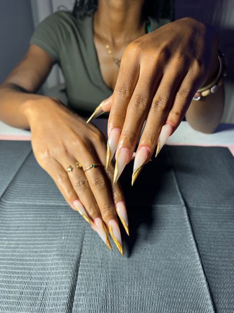 3d Stiletto Nails, Stiletto Chrome Nails, Chrome Stiletto Nails, 3d Chrome Nails, Gold Chrome Nails, Stilleto Nails Designs, Stiletto Nails Short, 3d Chrome, Chrome Nails Designs