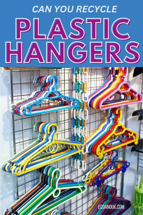 Can You Recycle Plastic Hangers? Everything You Need to Know How To Store Clothes Hangers, Plastic Hangers Repurpose, Crafts With Plastic Hangers, Plastic Clothes Hanger Crafts, Upcycle Hangers, Plastic Hanger Crafts, Upcycle Plastic, Recycling Plastic, Kids Hangers