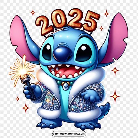 Stitch Photos, Stitch Png, Love Stitch, Disney Wallpaper, Lilo And Stitch, Png Transparent, Free Png, Happy New Year, Happy New