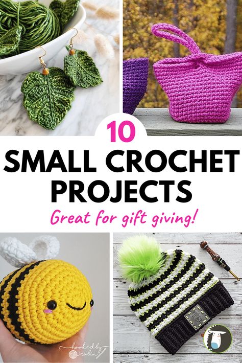 10 Small Crochet Patterns that Make Great Gifts — Blog.NobleKnits Fast And Easy Crochet Toys, Crochet Projects For Small Amounts Of Yarn, A Crafty Concept, Easy Crochet Gifts Free Pattern, Crochet Patterns Household, Unusual Crochet Gifts, Fun Things To Crochet Free, Meaningful Crochet Gifts, Quick Crochet Gifts To Make