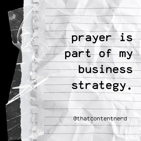 As a Christ-centered business owner, prayer is an incredibly important part of my business. Because let's be real, it ain't my business - it's God's business. I just get the honor of running it. Yes, I implement business strategy. Yes, I work hard at what I do. But before I do anything else, I pray. Always🙏🏻 #faithbasedentrepreneur #faithfilledbusiness #faithbasedbusinesscoach #christcenteredbusiness #prayerinbusiness Praying Over Your Business, Business Prayer, Business Leadership, I Work Hard, Be Real, Spiritual Inspiration, I Pray, Faith Based, My Business