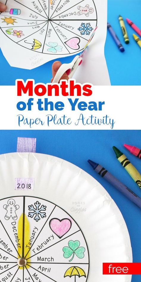 A fun months of the year craftivity. Kids will love the interactive element of this. Includes a free printable to make prep a breeze. Months Of The Year Preschool Activities, Months Of The Year Crafts Preschool, How To Teach Months Of The Year, Months Of The Year Activities, Activities Preschool, Homeschool Kindergarten, Months Of The Year, Activity For Kids, Kids Learning Activities