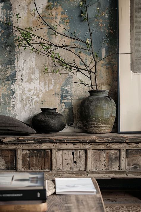 Discover over 60 designs for earthy serenity in Wabi Sabi decor. Celebrate imperfection and embrace the beauty of handmade ceramics with earthy textures and muted glazes. From weathered wood accents to vintage textiles, uncover how to infuse your home with warmth, authenticity, and understated elegance. #WabiSabiDecor #EarthySerenity #Imperfection Wabi Sabi Home, Wabi Sabi Home Decor, Beauty In Imperfection, Wabi Sabi Design, Wabi Sabi Interior, Wabi Sabi Decor, Earthy Home Decor, Bohemian Decoration, Earthy Home