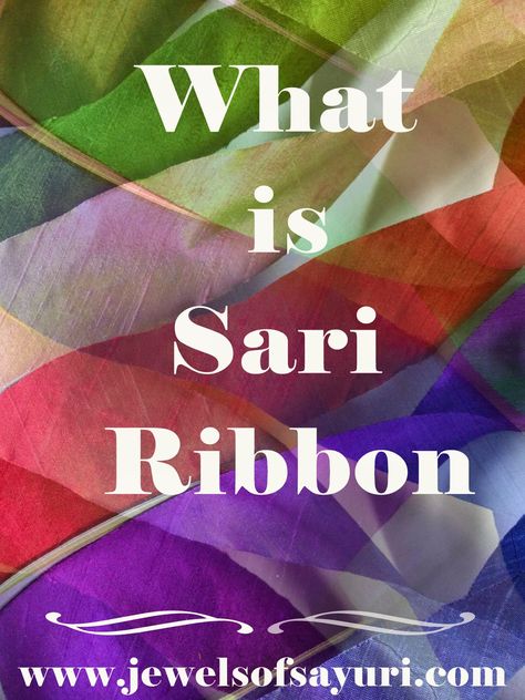 Sari Fabric Crafts, Sari Ribbon Projects, Sari Silk Ribbon Projects, Sari Ribbon Jewelry, Silk Crafts, Ribbon Necklaces, Silk Ribbon Jewelry, Silk Ribbon Necklace, Sari Silk Jewelry