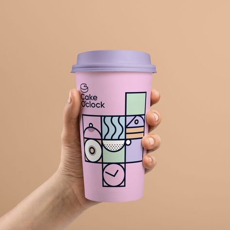 Cafe Branding Design, Paper Cup Design, Coffee Shop Logo Design, Coffee Shop Branding, Cake Branding, Drinks Packaging Design, Cafe Branding, Coffee Shop Logo, Pink Coffee